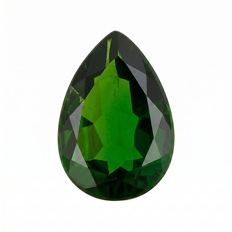 AAAA Chrome Diopside (Pear 8x6 mm) 1.20 ctw