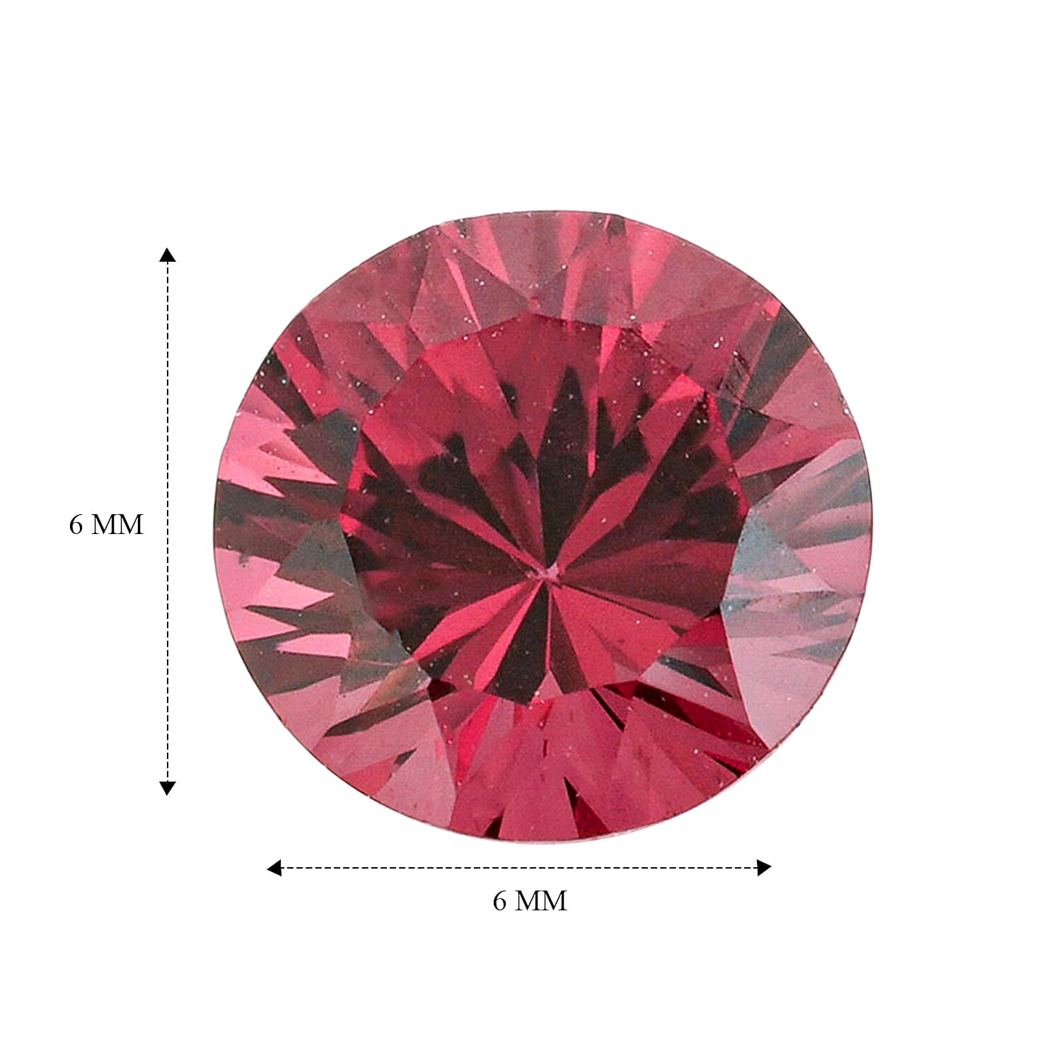 Concave Cut AAAA Tanzanian Rose Garnet (Rnd 6 mm) 1.00 ctw