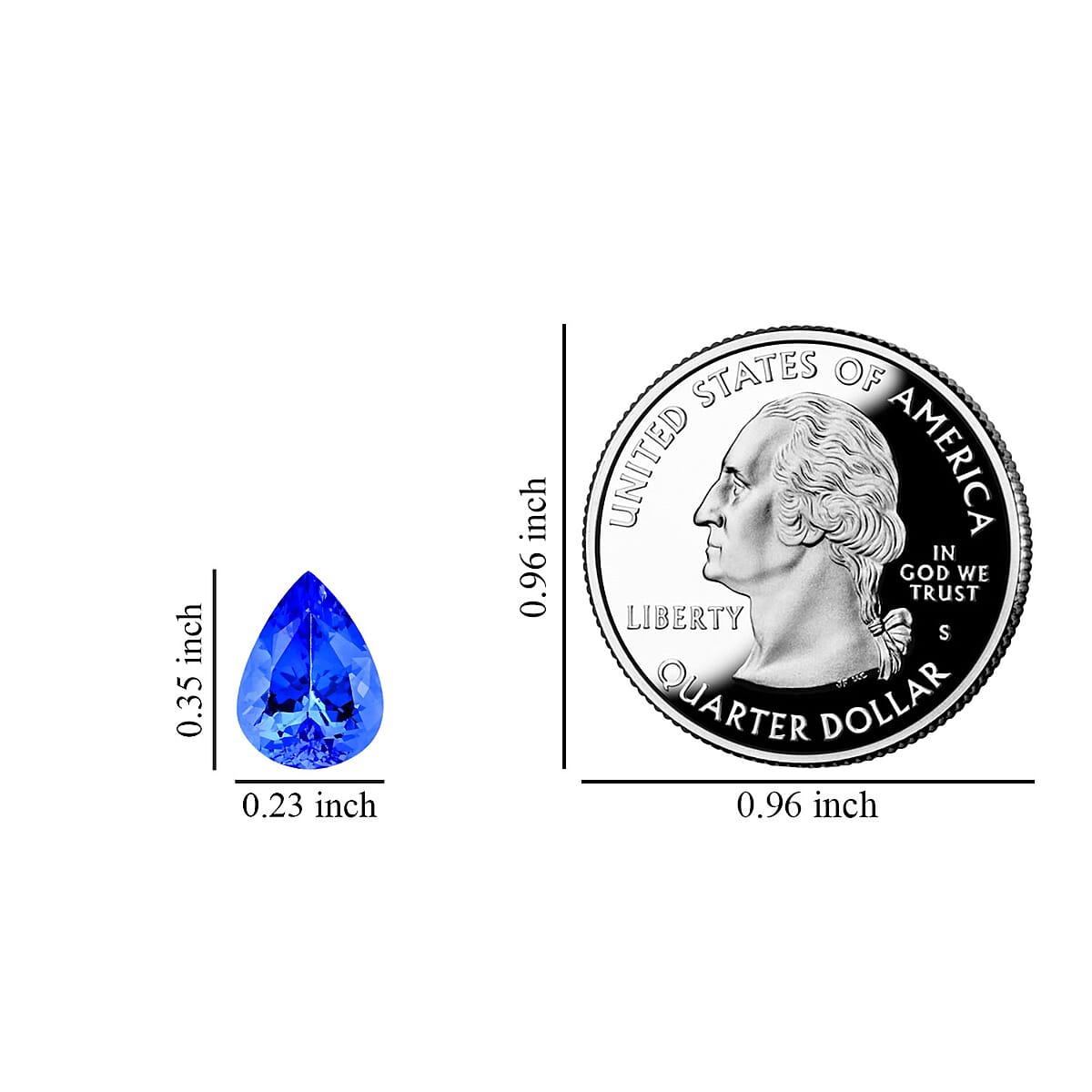 Gem Hunter AAAA Tanzanite (Pear 9x6 mm) 1.20 ctw image number 4