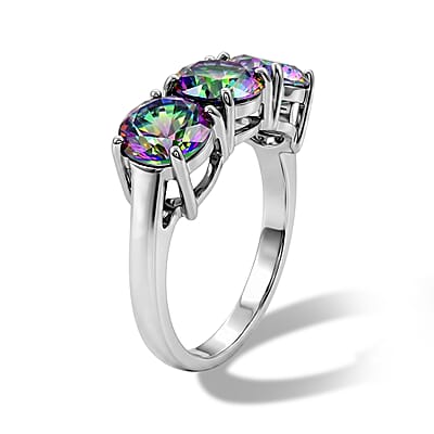 Mystic Topaz 3.60 ctw Ring in Sterling Silver (Size 6.0)