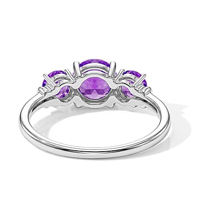 Amethyst 1.55 ctw Ring in Sterling Silver (Size 6.0)