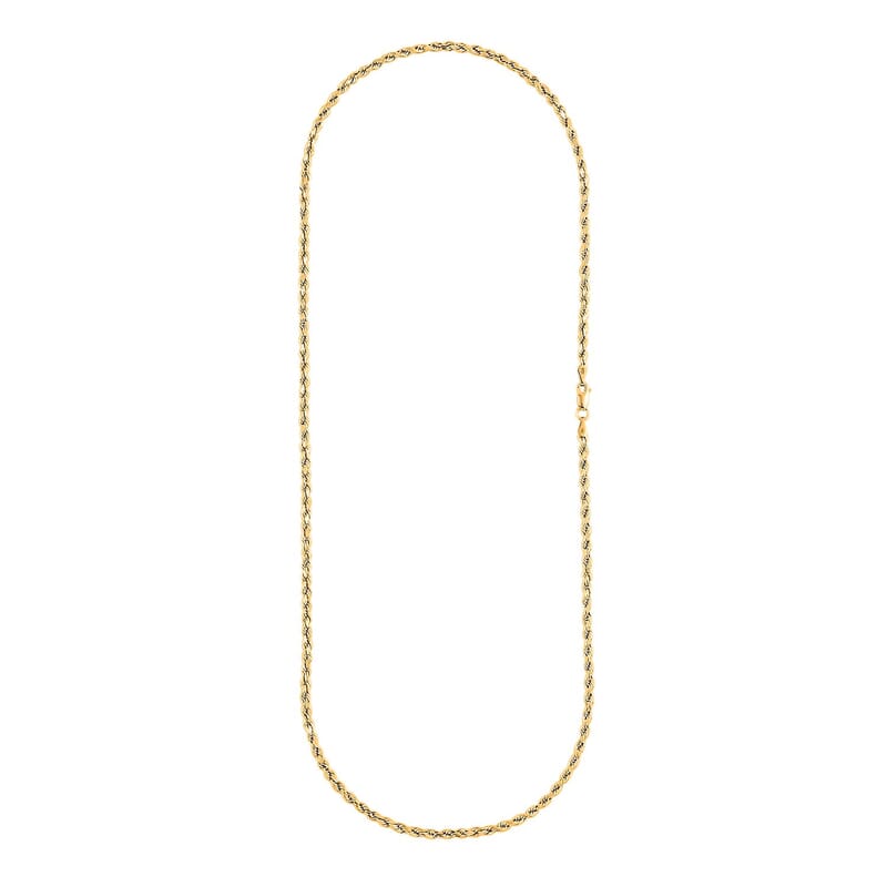 2.5mm Rope Chain Necklace in 14K Yellow Gold 3.50 Grams 18 Inches