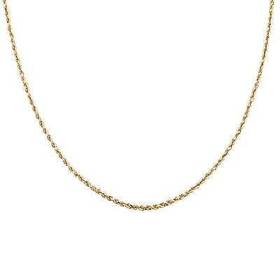 2.5mm Rope Chain Necklace in 14K Yellow Gold 4.70 Grams 24 Inches