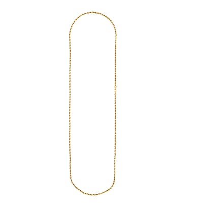2.5mm Rope Chain Necklace in 14K Yellow Gold 4.70 Grams 24 Inches