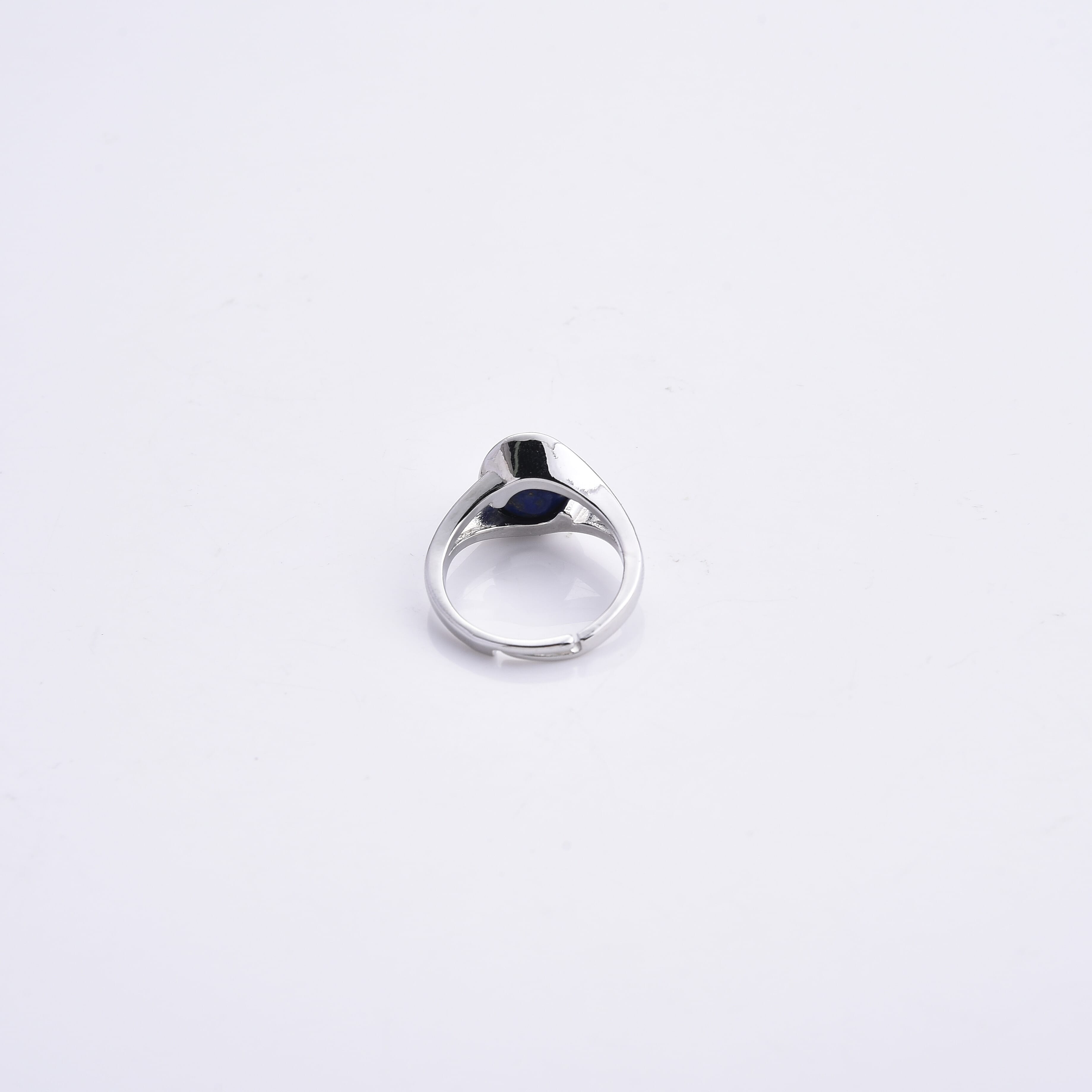 Lapis Lazuli 7.00 ctw Ring in Silvertone (Adjustable)