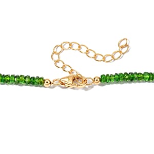 D'Joy Premium Chrome Diopside 75.00 ctw Beaded Necklace in 18K Vermeil Yellow Gold Over Sterling Silver 18 Inches