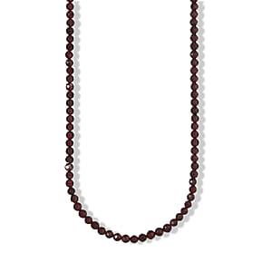 D'Joy Orissa Rhodolite Garnet 80.00 ctw Necklace in Rhodium Over Sterling Silver 20 Inches 
