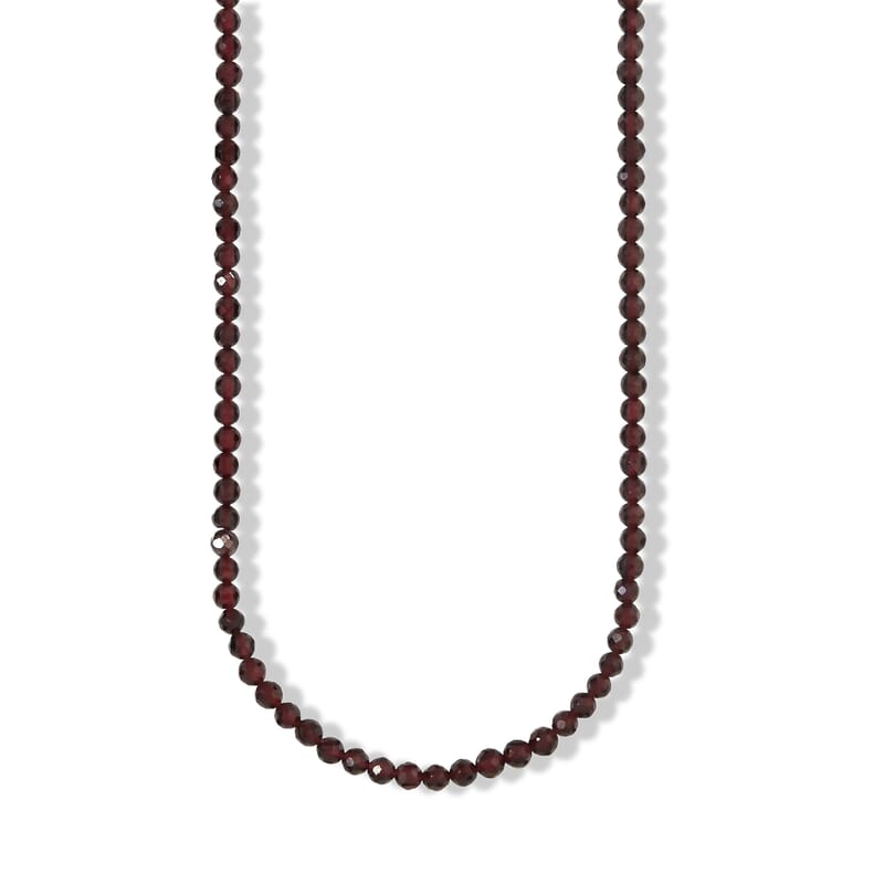 D'Joy Orissa Rhodolite Garnet 80.00 ctw Beaded Necklace in Rhodium Over Sterling Silver 20 Inches