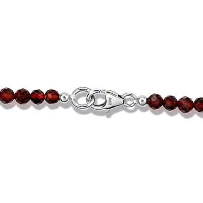 D'Joy Orissa Rhodolite Garnet 80.00 ctw Beaded Necklace in Rhodium Over Sterling Silver 20 Inches