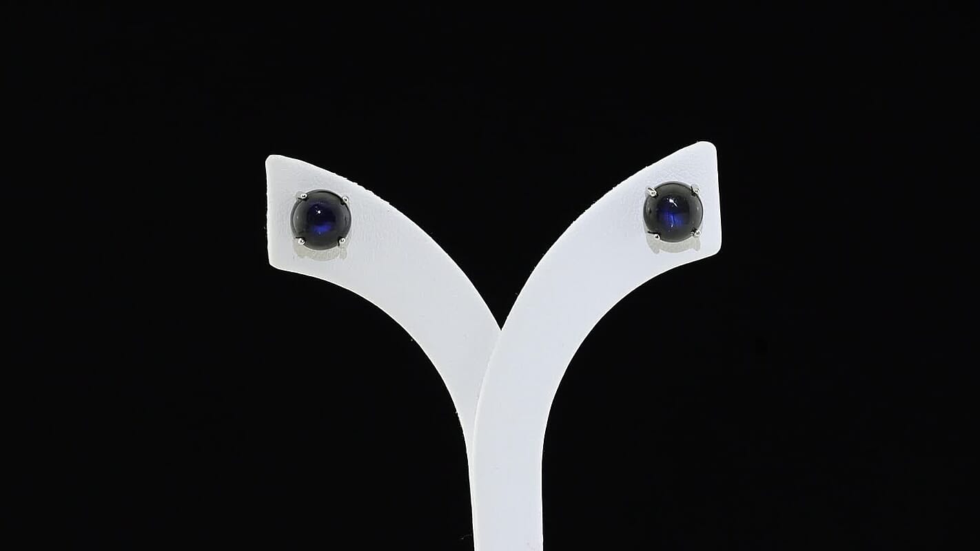 EverTrue AAA Malagasy Labradorite Earrings in Platinum Bond 4.75 ctw