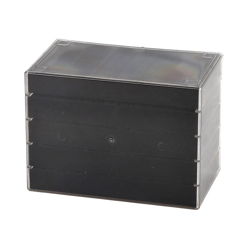Livmore Black 5 Layer Velvet Jewelry Organizer with Transparent Cover