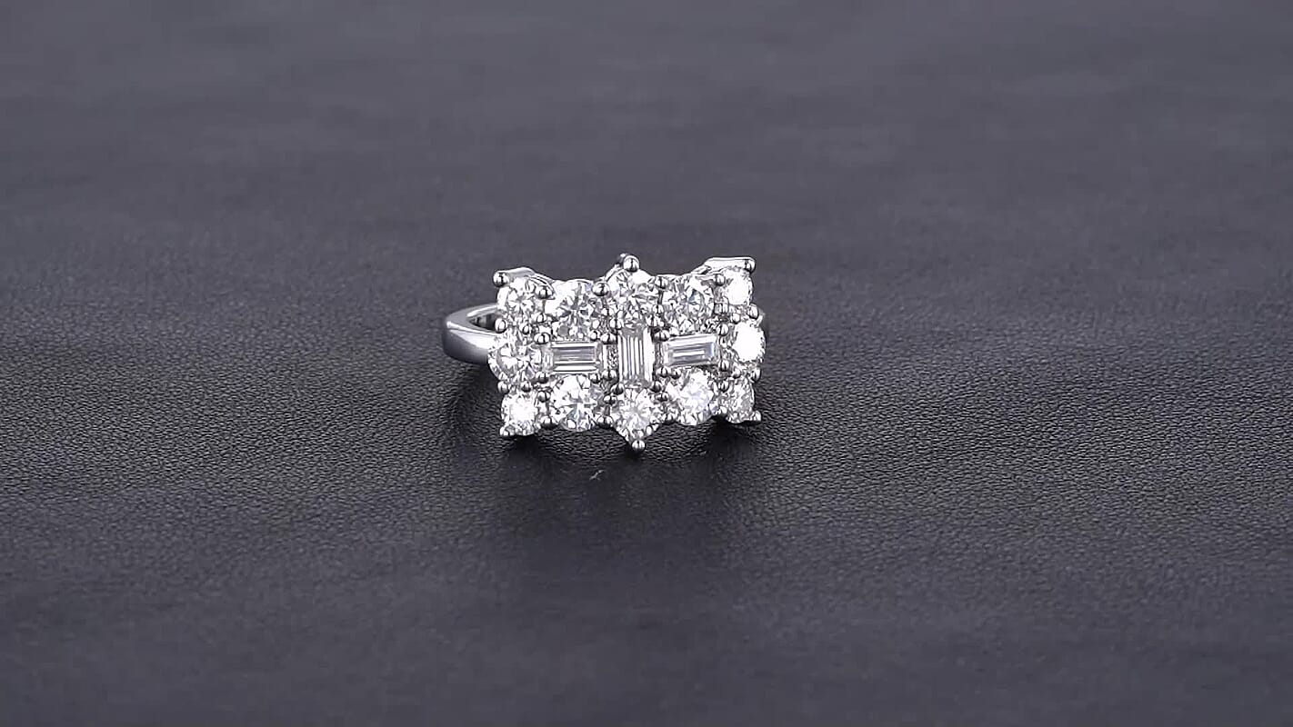 EverTrue Moissanite Ring in Platinum Bond (Size 10) 2.00 ctw