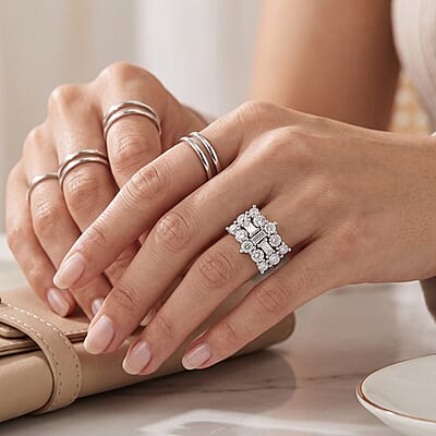 EverTrue Moissanite 2.00 ctw Ring in Platinum Bond (Size 5.0)