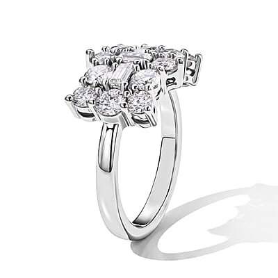 EverTrue Moissanite 2.00 ctw Ring in Platinum Bond (Size 5.0)