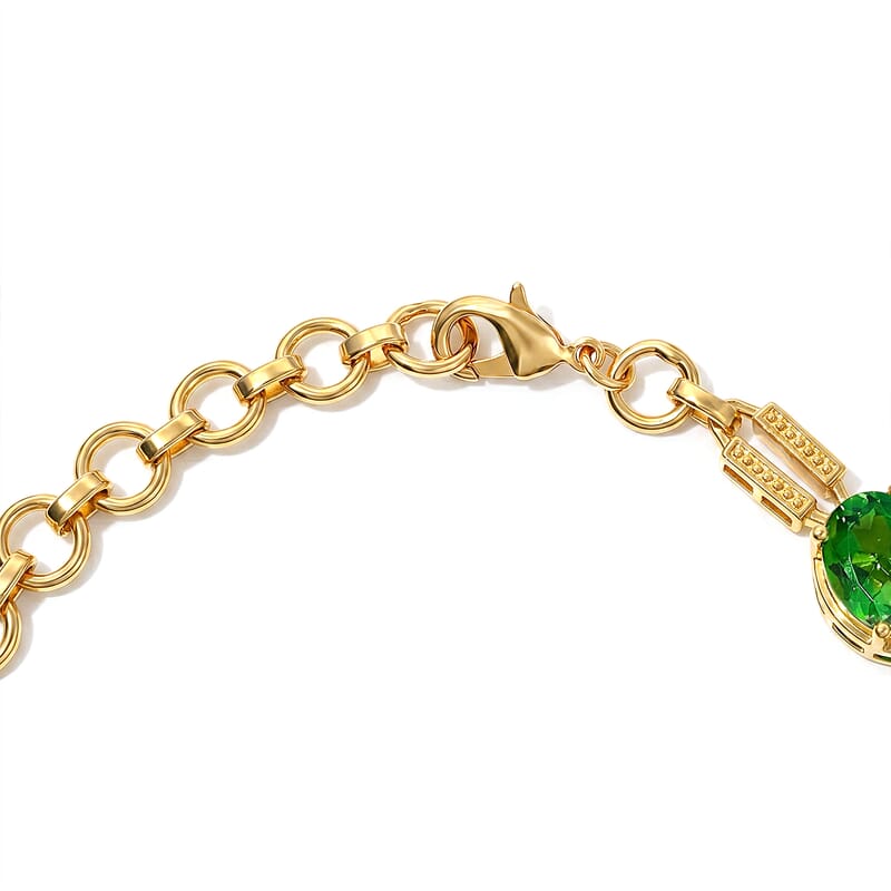 EverTrue Chartreuse Quartz (Triplet) 16.50 ctw Nature Bloom Bracelet in 18K YG Plated (6.50-8.00In)