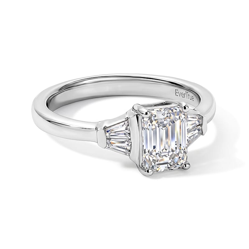 EverTrue Moissanite 1.30 ctw Ring in Platinum Bond (Size 7.0)