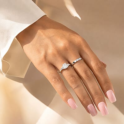 EverTrue Moissanite 1.30 ctw Ring in Platinum Bond (Size 7.0)