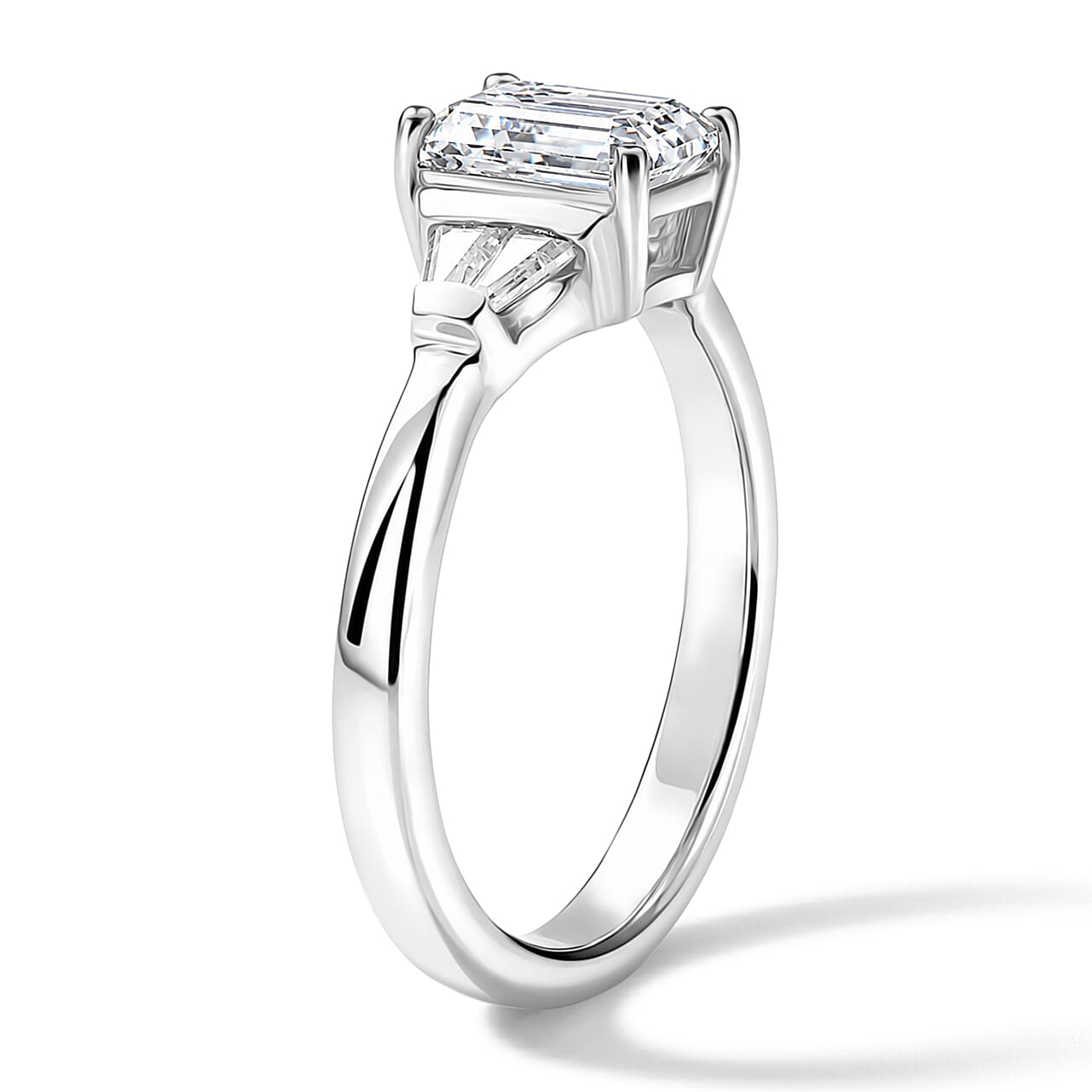 EverTrue Moissanite 1.30 ctw Ring in Platinum Bond (Size 7.0)