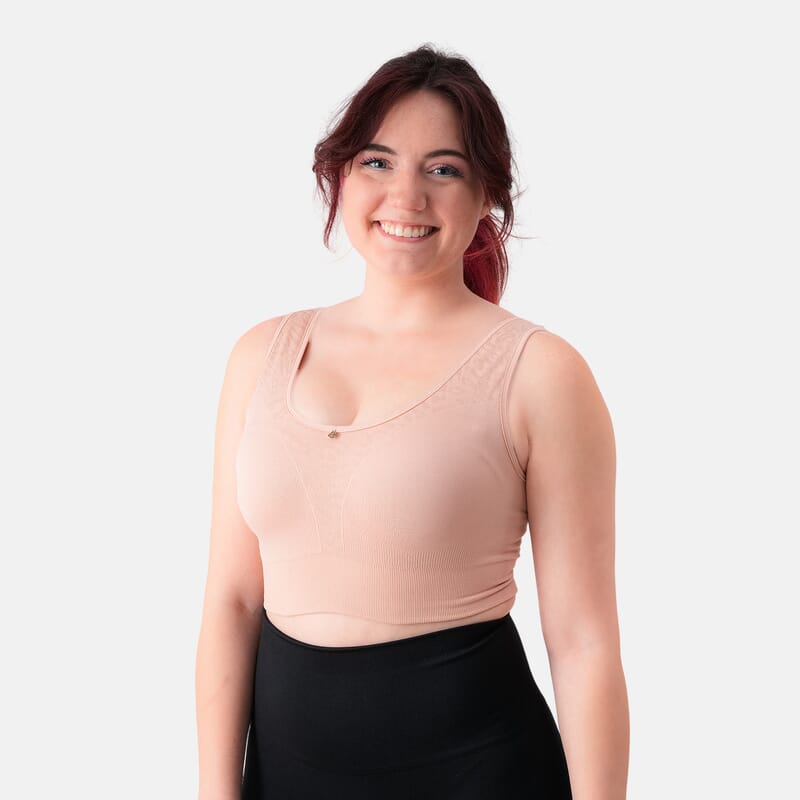 Breezies Ash Rose  Active Comfort Seamless Wirefree Contour Bra - M