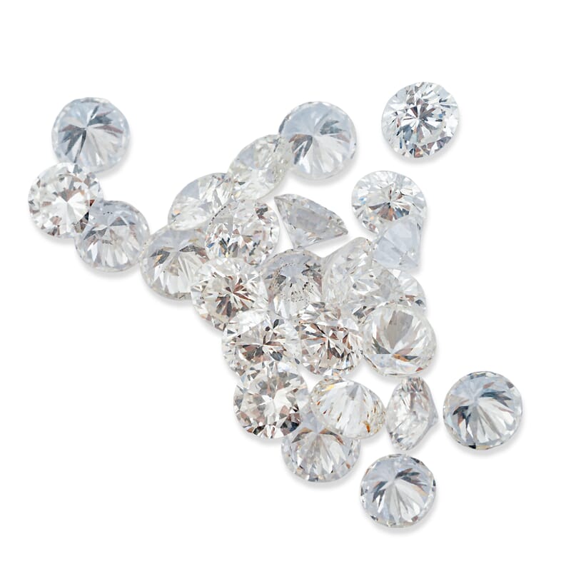 White Diamond (G-H, SI) (Rnd 3.3-3.5 mm) 4.28 ctw