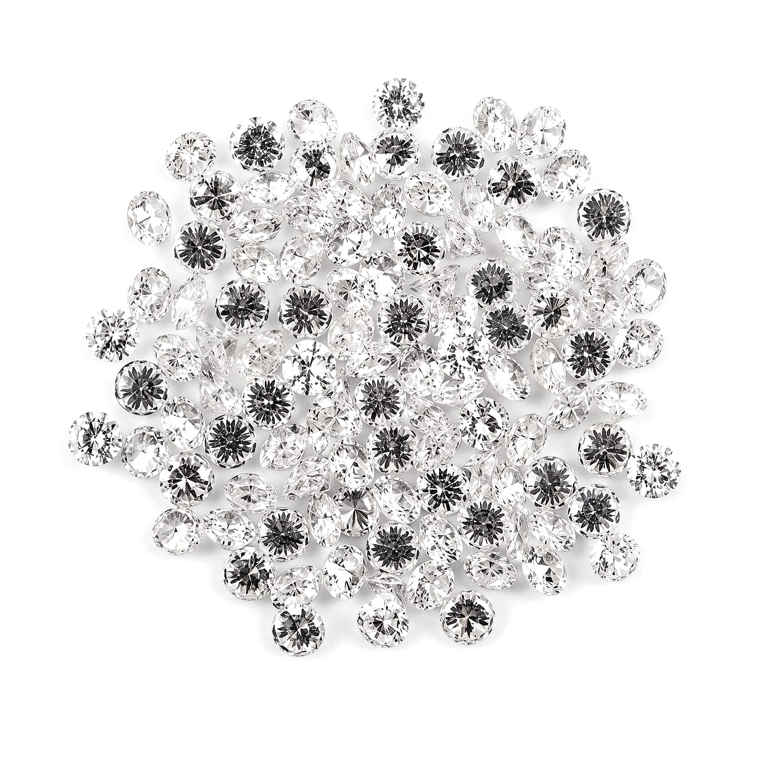 White Diamond (G-H, SI) (Rnd 1.9-2.2 mm) 9.36 ctw
