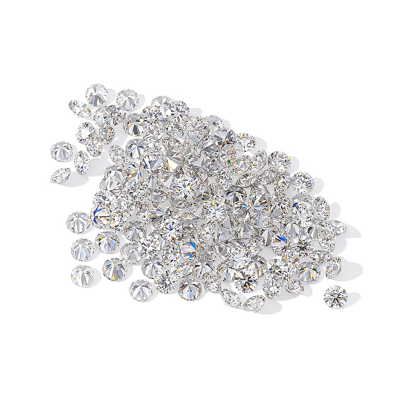 White Diamond (G-H, SI) (Rnd 2.3-2.4 mm) 6.87 ctw
