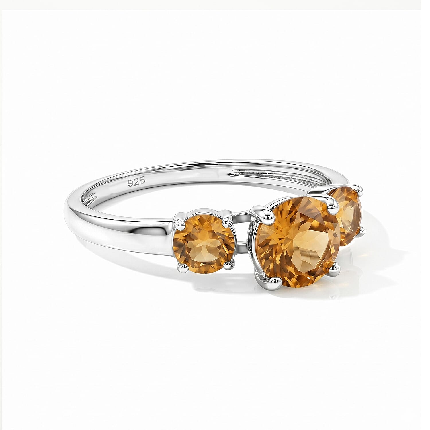 Brazilian Citrine 1.55 ctw Ring in Sterling Silver (Size 7.0)
