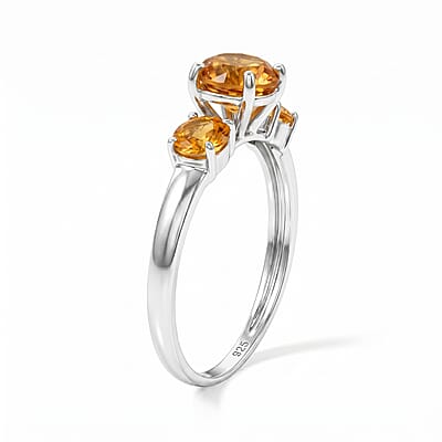 Brazilian Citrine 1.55 ctw Ring in Sterling Silver (Size 7.0)