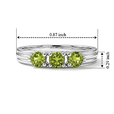 Hebei Peridot 0.25 ctw Ring in Sterling Silver (Size 8.0)