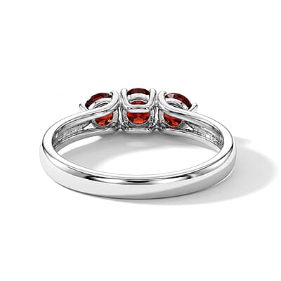 Mozambique Garnet 0.25 ctw Ring in Sterling Silver (Size 8.0)