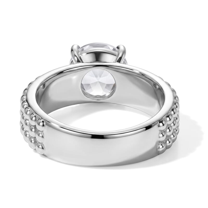 EverTrue Simulated Diamond Bubble Brilliance Ring in Platinum Bond (Size 5.0)