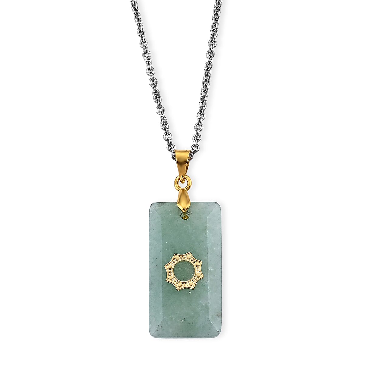 Tiger Eye Pendant in Goldtone with ION Plated YG Stainless Steel Necklace (20 Inches) 15.00 ctw