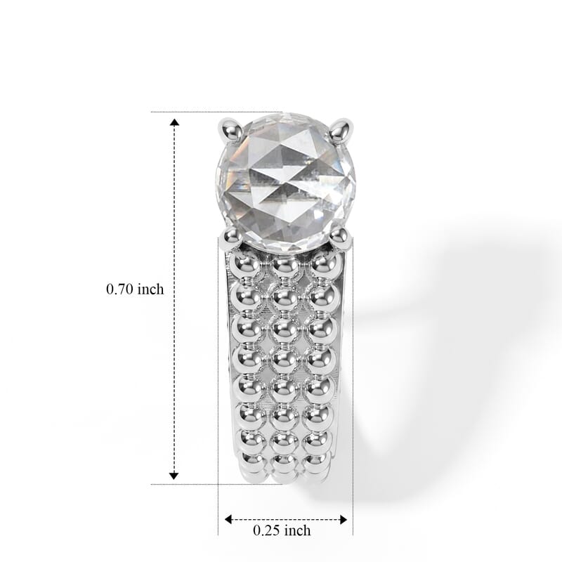 EverTrue Simulated Diamond Bubble Brilliance J-Hoop Earrings in Platinum Bond