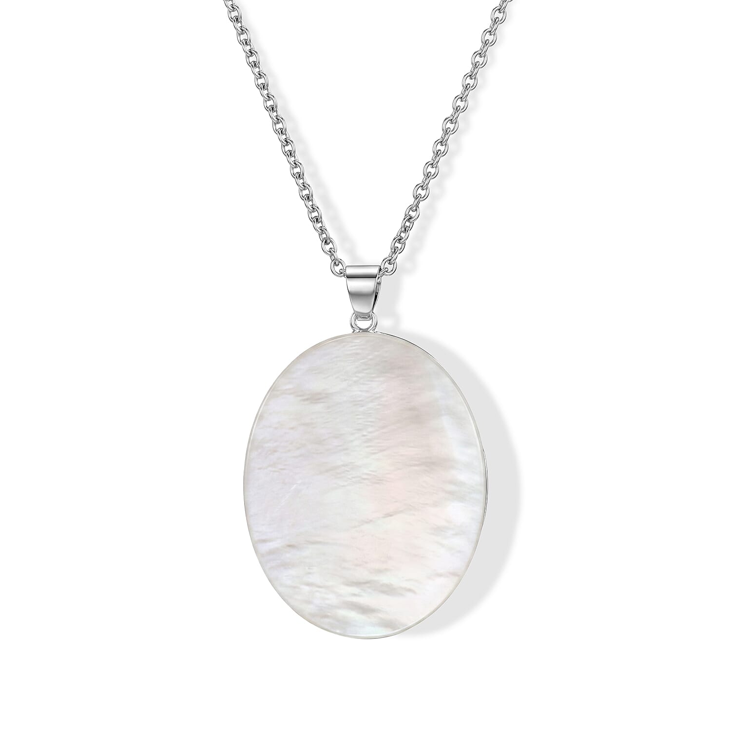Mother Of Pearl Pendant without Chain in Sterling Silver