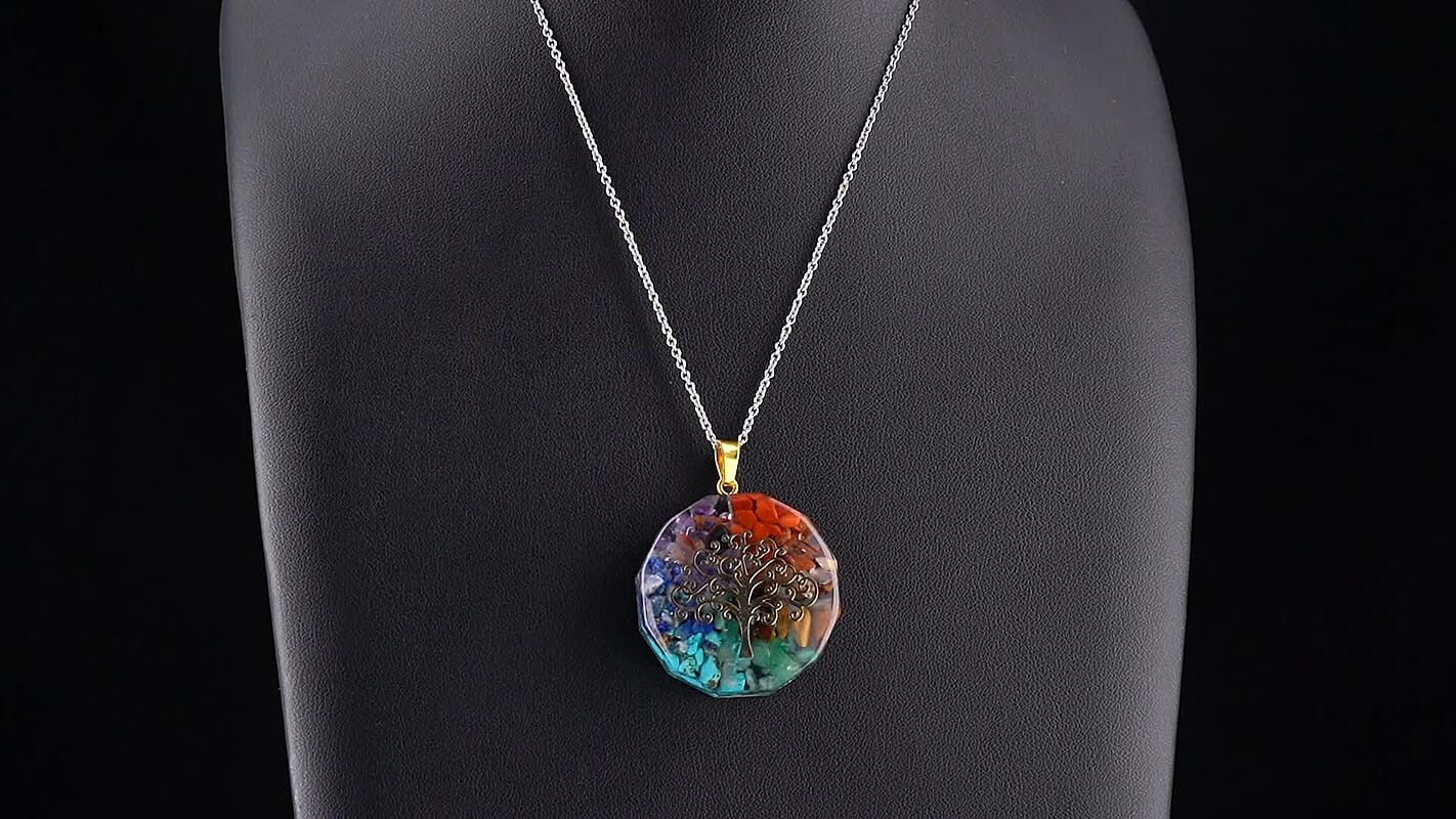 Red Jasper, Turquoise Pendant in Goldtone with ION Plated YG Stainless Steel Necklace (20 Inches) 15.00 ctw