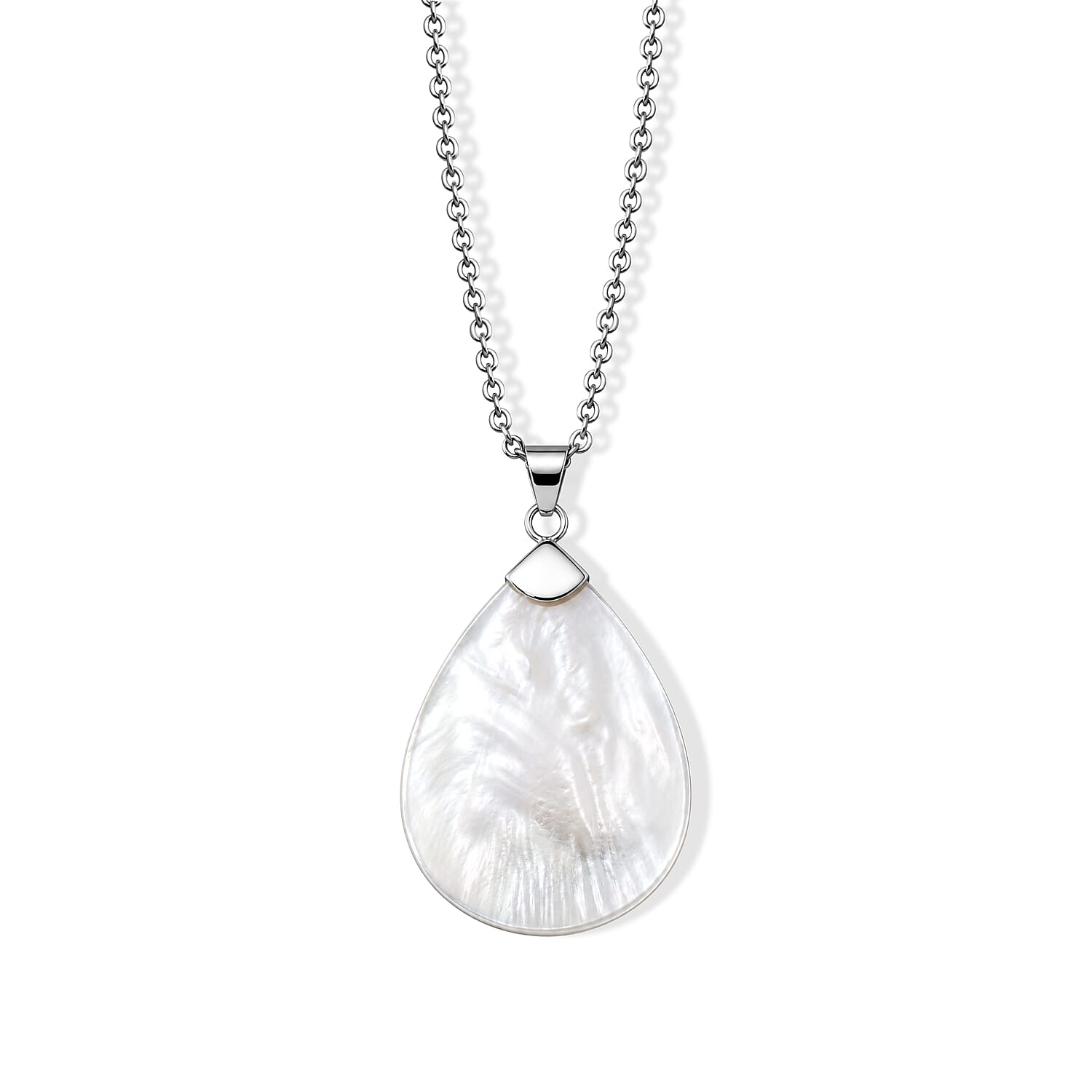 Bali Legacy Mother Of Pearl Teardrop Pendant without Chain in Sterling Silver
