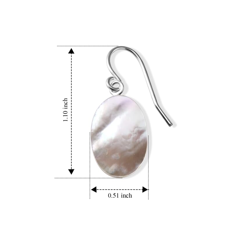 Mother Of Pearl Earring in Sterling Silver