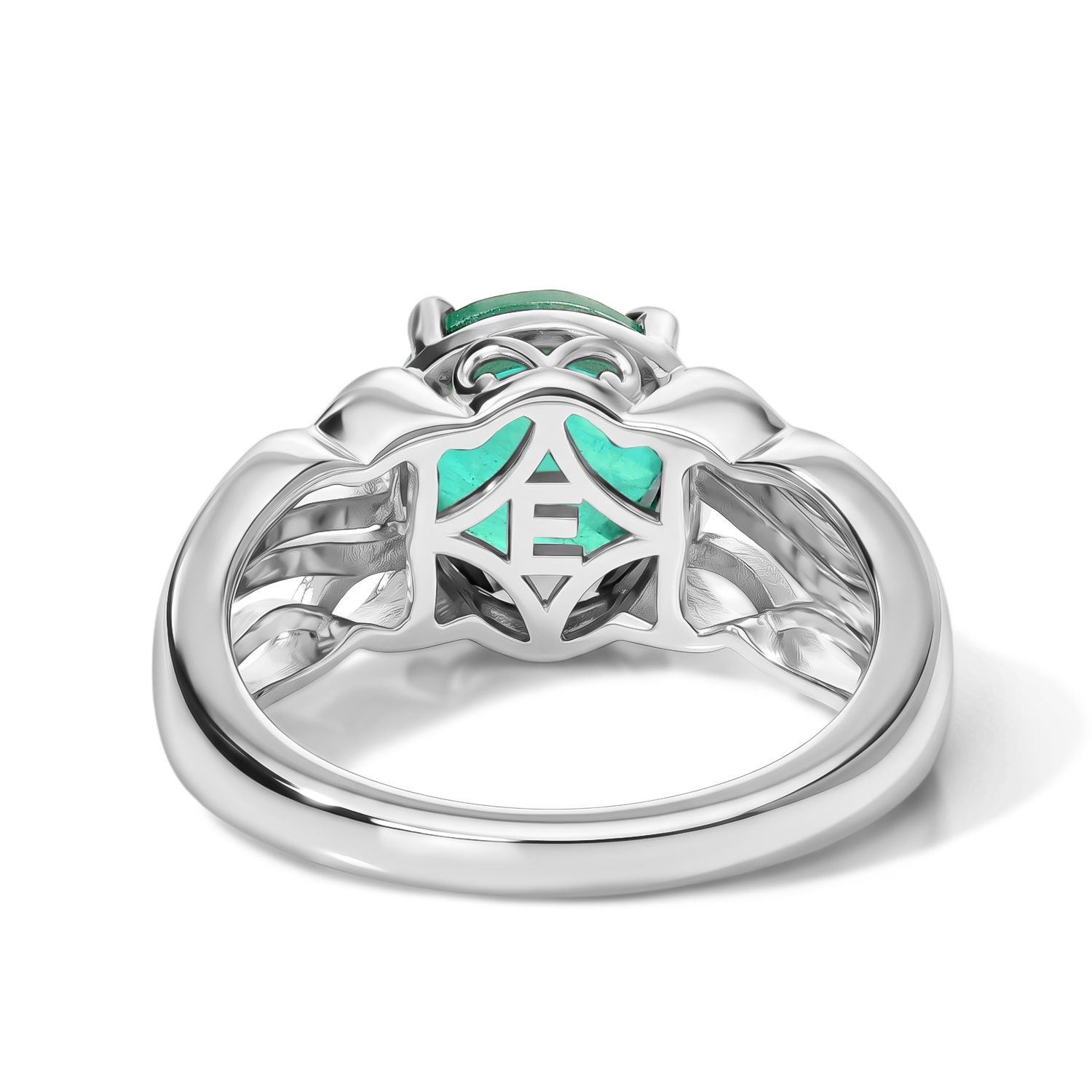 EverTrue Emeraldine Quartz (Triplet) 2.30 ctw Solitaire Ring in Platinum Bond (Size 5.0)