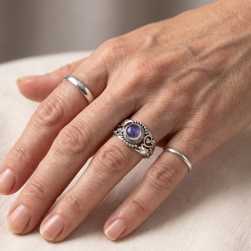 D'Joy Bali Legacy Tanzanite 1.90 ctw Ring in Sterling Silver (Size 5.0)