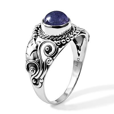D'Joy Bali Legacy Tanzanite 1.90 ctw Ring in Sterling Silver (Size 5.0)