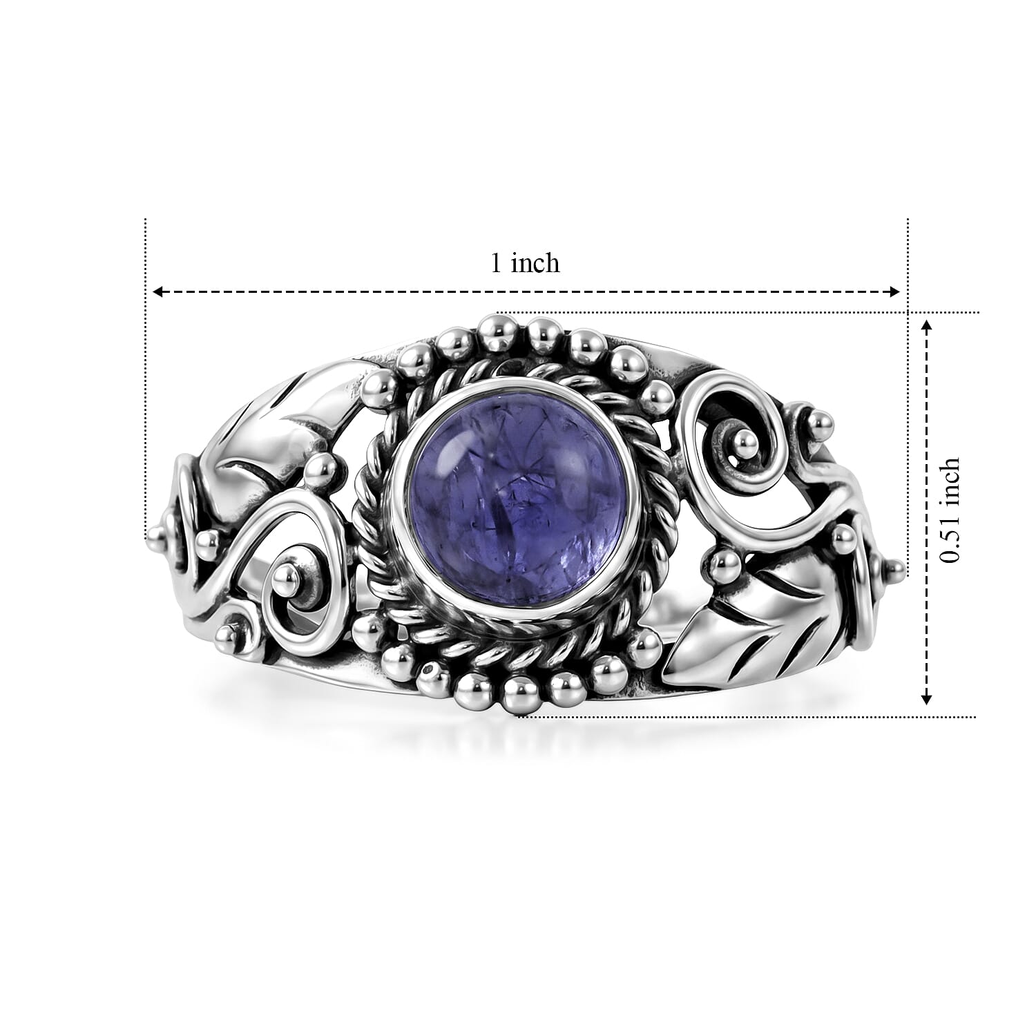 D'Joy Bali Legacy Tanzanite 1.90 ctw Ring in Sterling Silver (Size 5.0)