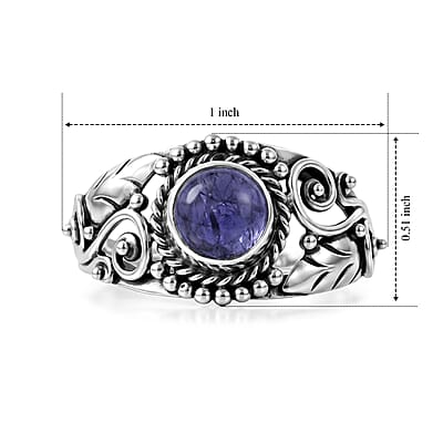 D'Joy Bali Legacy Tanzanite 1.90 ctw Ring in Sterling Silver (Size 5.0)