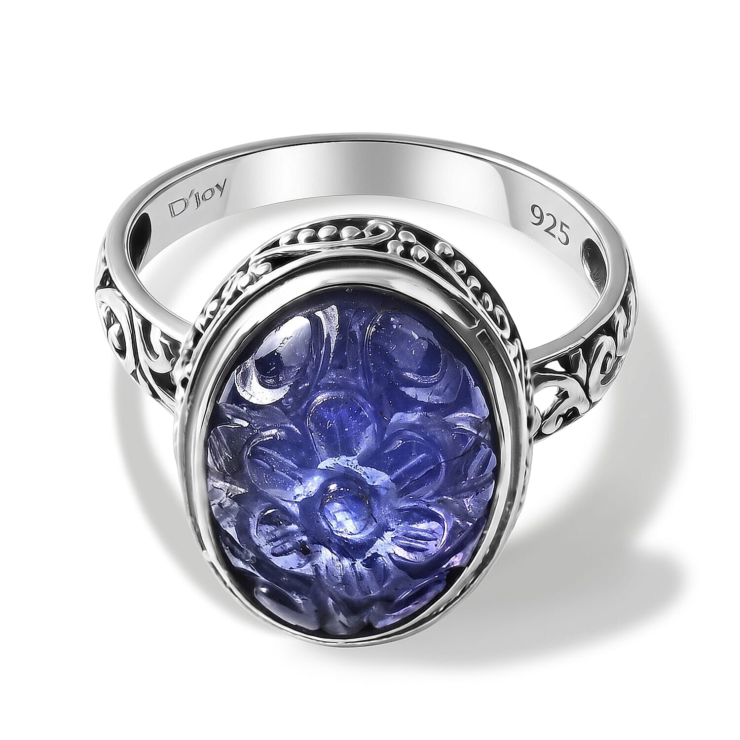 D'Joy Bali Legacy Tanzanite 11.40 ctw Ring in Sterling Silver (Size 5.0)
