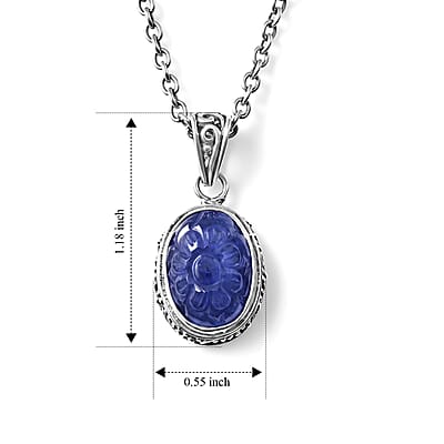D'Joy Bali Legacy Tanzanite 7.75 ctw Pendant without Chain in Sterling Silver