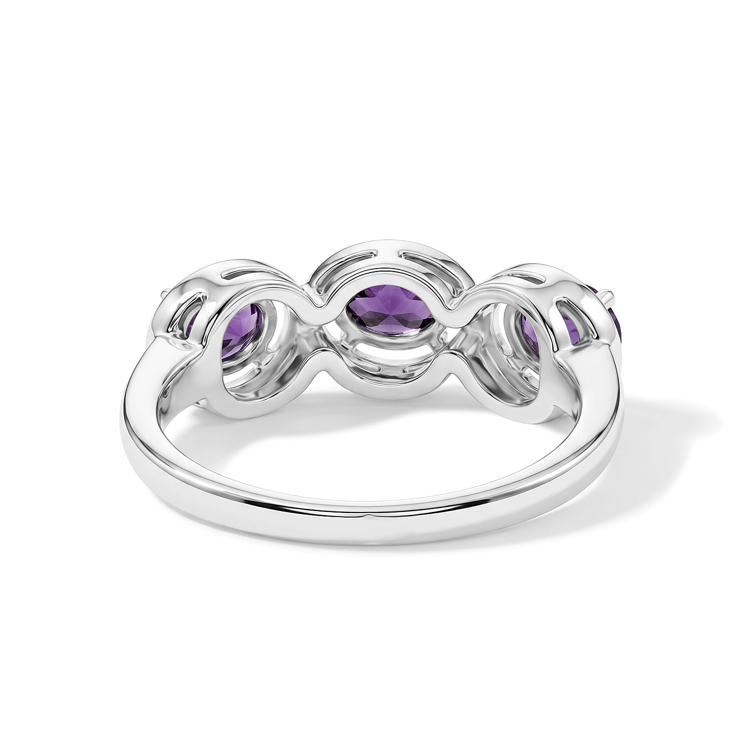 Amethyst 1.00 ctw Ring in Sterling Silver (Size 6.0)