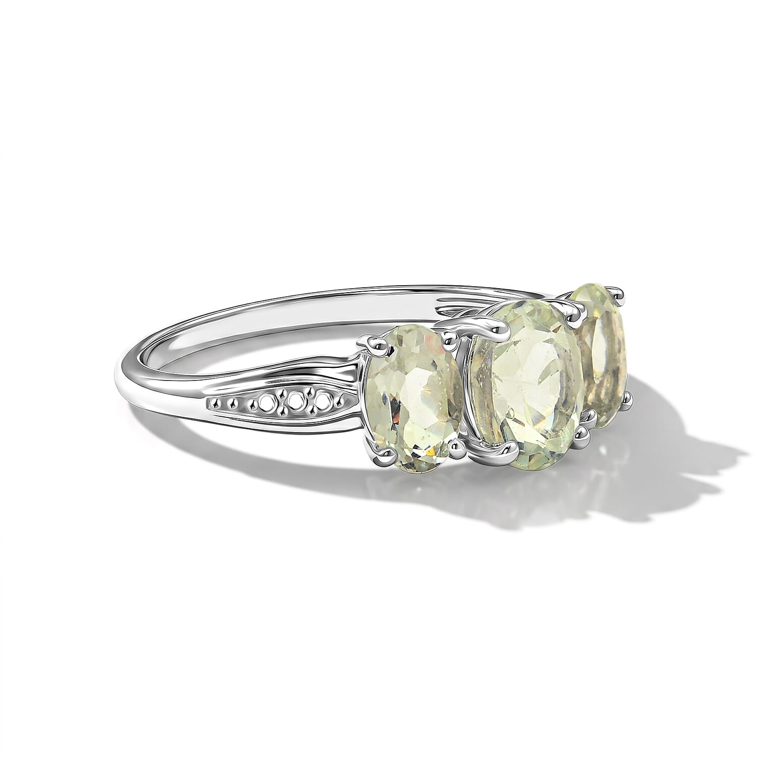 Montezuma Prasiolite 1.50 ctw Ring in Sterling Silver (Size 7.0)