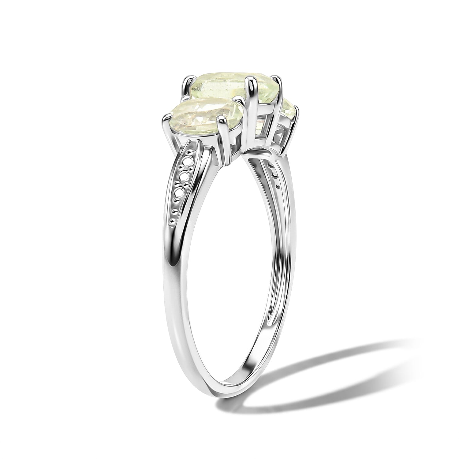 Montezuma Prasiolite 1.50 ctw Ring in Sterling Silver (Size 7.0)