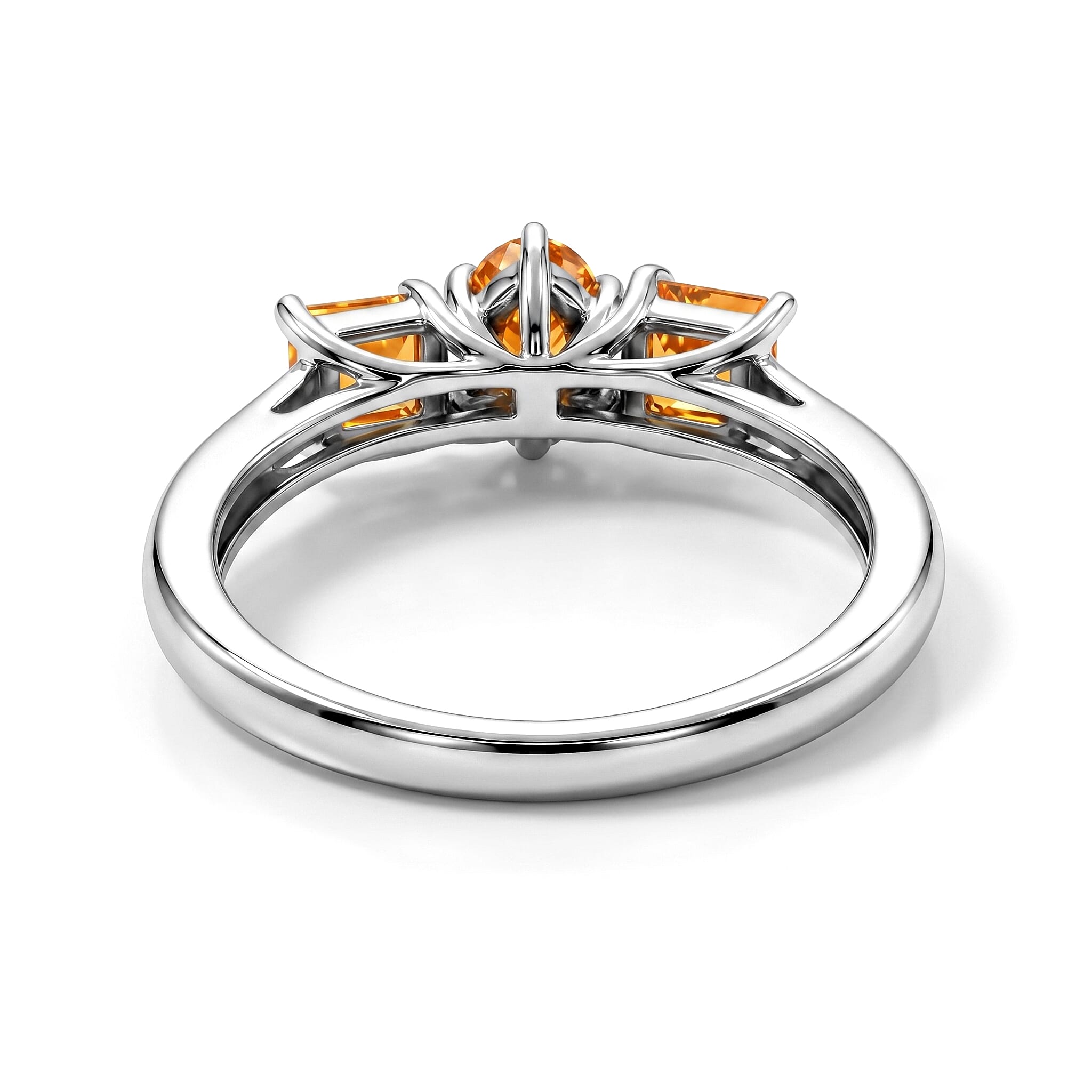 Brazilian Citrine 0.75 ctw Ring in Sterling Silver (Size 8.0)