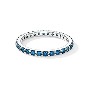 Blue Topaz 0.60 ctw Ring in Sterling Silver (Size 8.0)