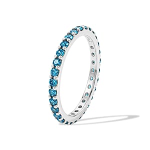 Blue Topaz 0.60 ctw Ring in Sterling Silver (Size 8.0)